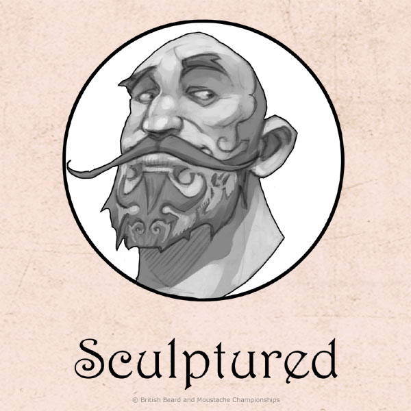 Scuptured/Barber-etched Beard Category
