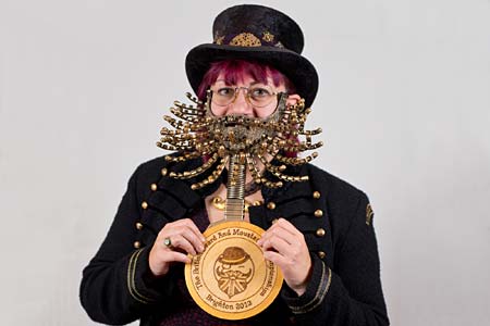 False Beard Winner - 1 Sarah Aplin - Photo Rick Harrison. Click to enlarge and for carousel