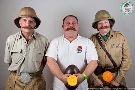 Natural Moustache Winners - 3 Paul Lewis - 2 Ron Polton - 1 Chris Wall - Photo Rick Harrison. Click to enlarge and for carousel